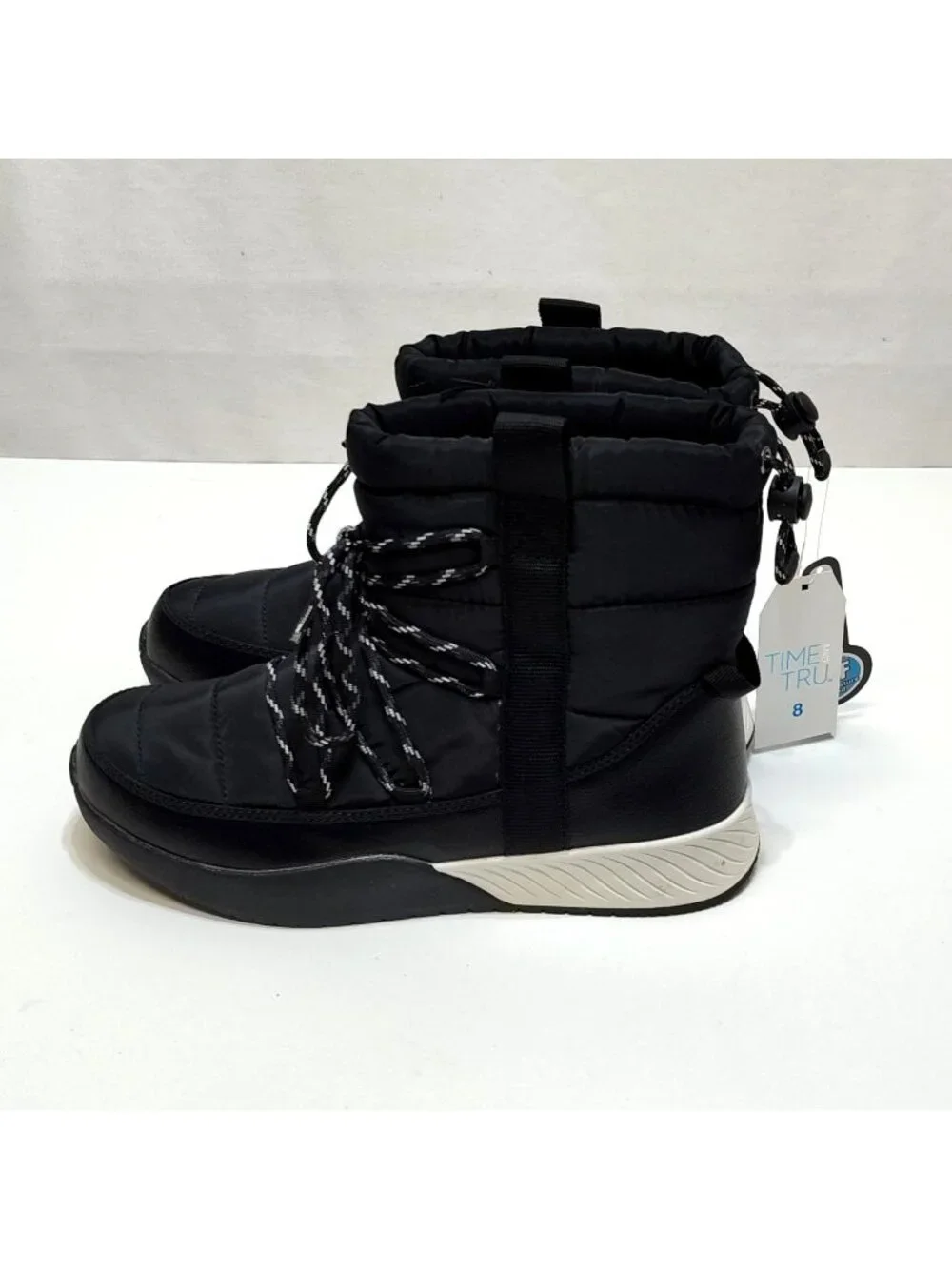 Time And Tru Winter Puff Booties -5°F Temp Rated Skid Resistant Women Size 8 NWT